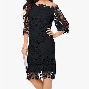 NWT Auxo off the shoulder lace dress